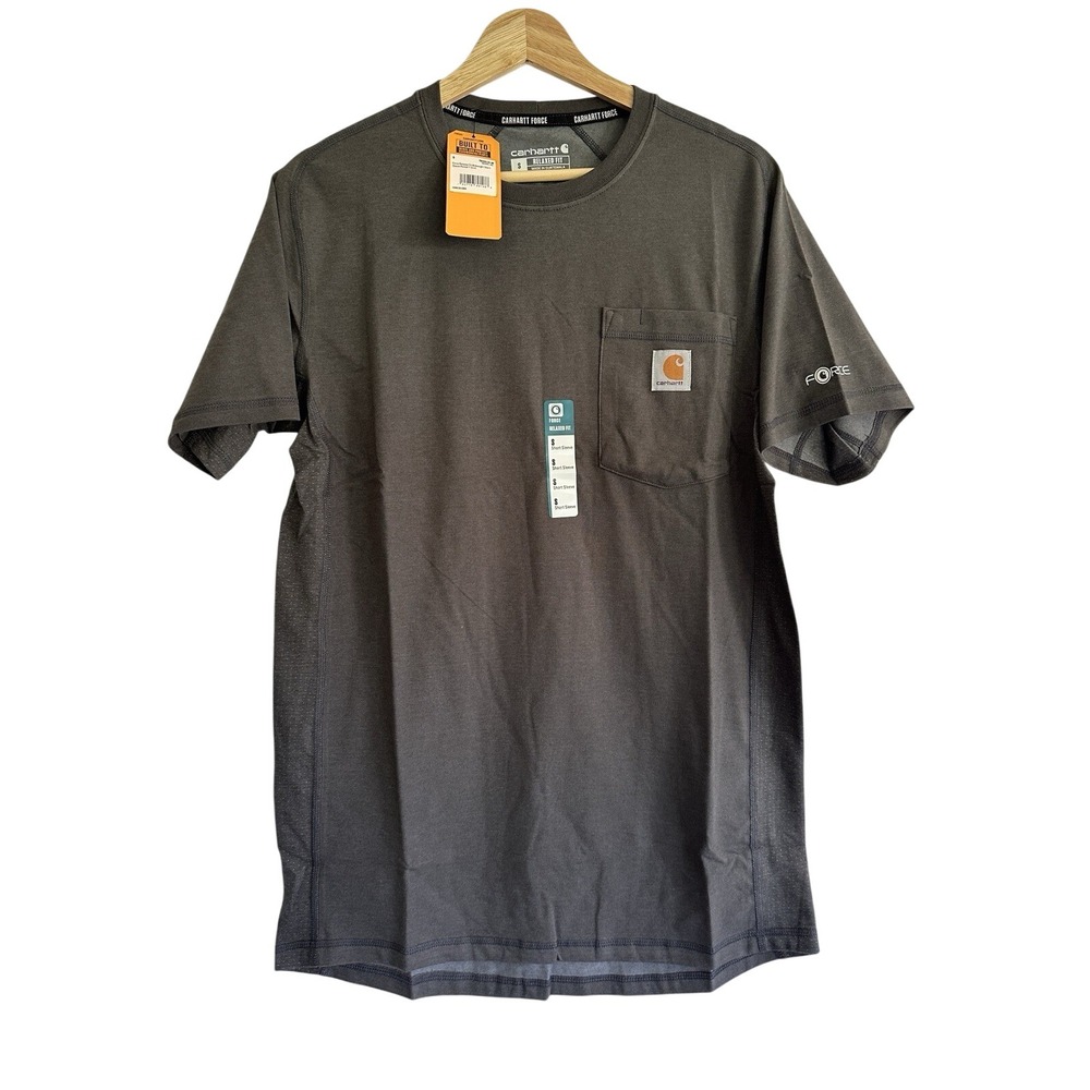 Men's S Carhartt TK4616 Force Relaxed Fit Midweight Short Sleeve Pocket T-Shirt - Picture 1 of 9